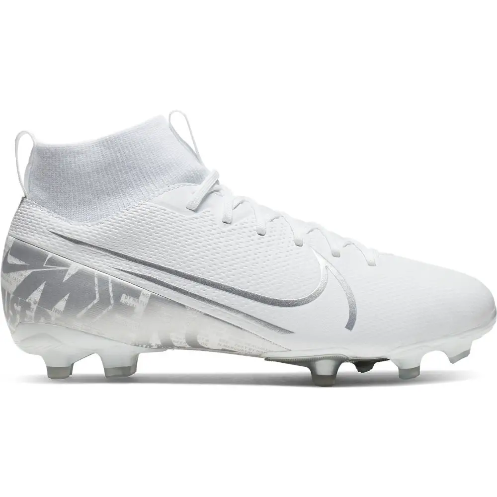 Nike Mercurial Superfly 7 ACADEMY Gras / Kunstgras Voetbalschoenen (MG) Kids Wit Platinum