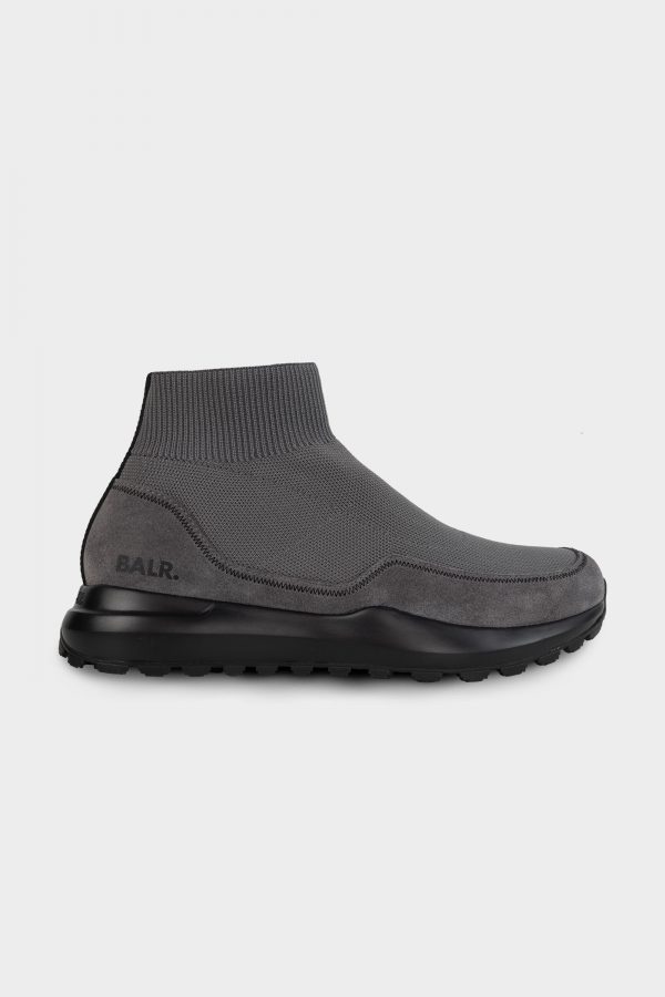 Sock Runner Soft Suede Sneaker Gargoyle